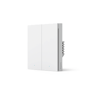 Выключатель двухклавишный без нейтрали | Aqara Smart Wall Switch H1 EU (No Neutral, Double Rocker)